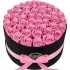 47 Roses in a Luxury Suede Box, Preserved Flowers for Women, Mothers Day Flowers for Mom, Light Pink