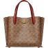 COACH Coated Canvas Signature Willow Tote 24, Tan/Rust