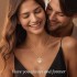 ANDSO Necklace for Women, S925 Silver Plated Heart Pendant 1-3 Carat Moissanite Necklaces, Birthday Ideal Jewelry Gifts for Her
