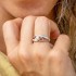 Diamond Promise Ring in 10kt Rose Gold and Sterling Silve