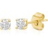 IGI Certified Solitaire Lab Grown Diamond Stud Earrings for Women in 14k Gold - 4 Prong Round Cut (G-H Color, VS1-VS2 Clarity)