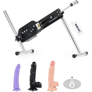 SENSUA Automatic Sex Machine, Dildo Thrusting Machine with 3 Dildos, 3.5" Suction Cup, Remote Control for Women Men Couples, Adult Sex Toy Machine Attachment for Vaginal Anal Sex Massage Masturbation