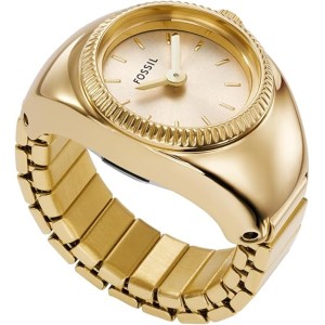 Fossil Women's Quartz Stainless Steel Two-Hand Watch Ring