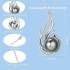 Tahitian Black Pearl Necklaces for Women 10-11mm - Pearl Necklace Phoenix Pendant | with 925 Sterling Silver 18" Chain 