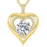 ANDSO Necklace for Women, S925 Silver Plated Heart Pendant 1-3 Carat Moissanite Necklaces, Birthday Ideal Jewelry Gifts for Her