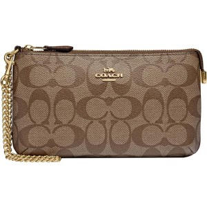 Coach Women's Signature Large Wristlet W Chain