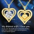 ANDSO Necklace for Women, S925 Silver Plated Heart Pendant 1-3 Carat Moissanite Necklaces, Birthday Ideal Jewelry Gifts for Her