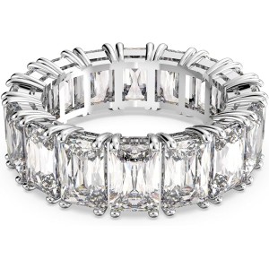 Swarovski Matrix Vittore Ring, Rectangular Cut, Clear, Rhodium Finish