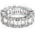 Swarovski Matrix Vittore Ring, Rectangular Cut, Clear, Rhodium Finish
