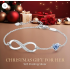 CDE Infinity Heart Birthstone Charm Link Bracelet
