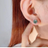 S925 Round Synthetic Moissanite Prong Stud Earrings Anniversary Day Gifts For Men Women