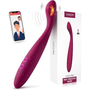 Heated G-Spot Vibrator Sex Toy - SVAKOM 2024 Updated APP Remote Control Heating Finger Vibrators with 5 * 5 Vibrations - Clitoral Vibe Personal Wand Massagers Adult Sex Toys for Women Climax Pleasure