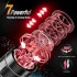 Male Masturbator Penis Pump - Male Sex Toys for Men with Upgrade 12 S Vacuum Pump & 7 Thrusting Rotating Vibrating Sucking Licking LCD Adult Toys Mens Sex Toys Pumps & Enlargers